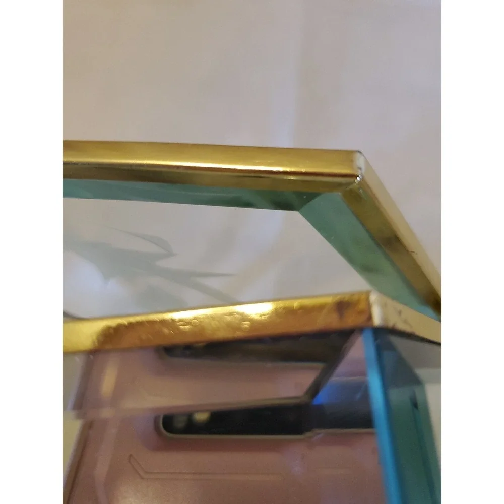 Vintage 1997 Etched Glass Musical Jewelry Box. Mirrored‎ Sides And Glass Swan